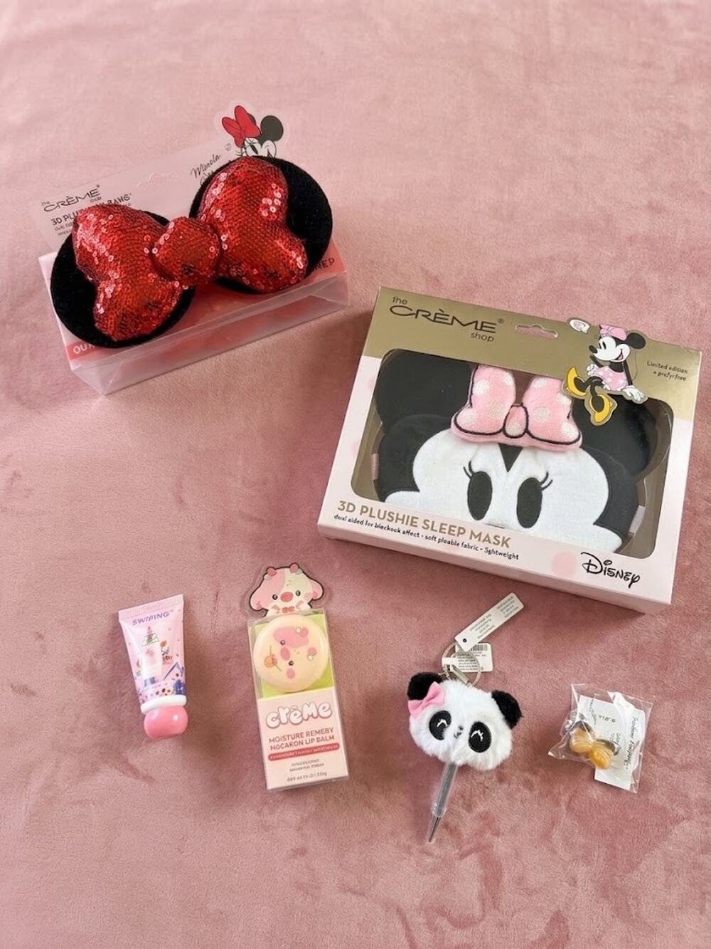Mixed Beauty Lot The Creme Shop Minnie Mouse Sleep Mask Headband Lip Balm NWT